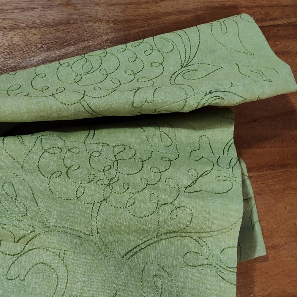 Kim Rogers Signature Open Front Jacket Lime Green Embroidered Linen Blend 10 - Picture 8 of 9